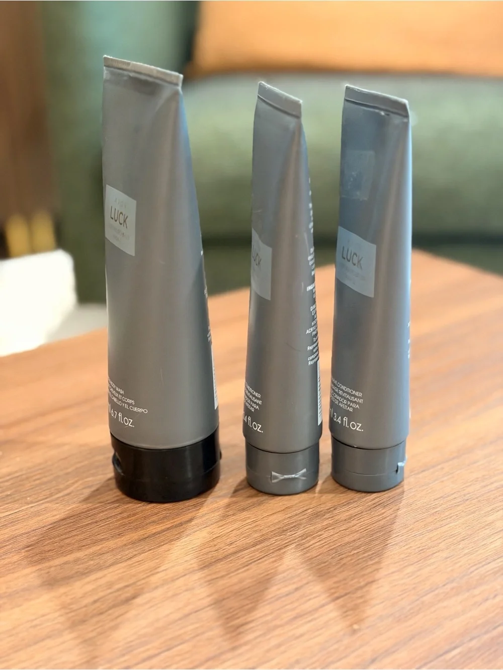 NEW Set of 3 Avon Men's LUCK After Shave Conditioner and Hair and Body Wash